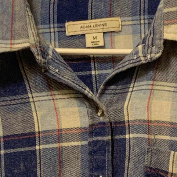 Adam Levine Blue Plaid Flannel For Women Size Medium - Picture 2 of 7